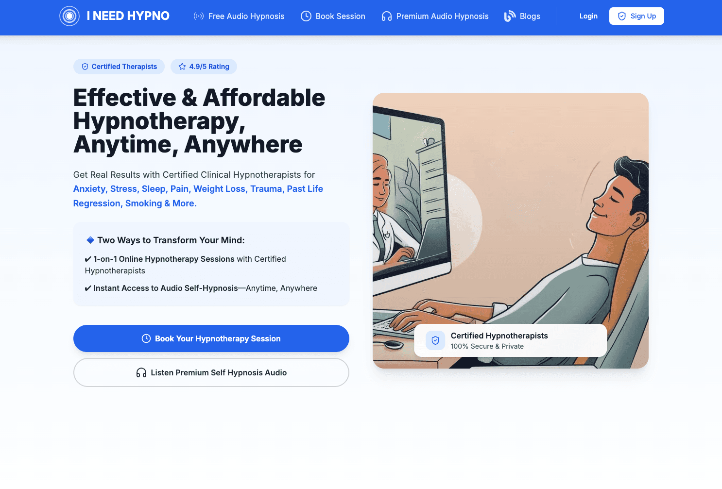 I Need Hypno – Doctor’s Video Appointment Generator